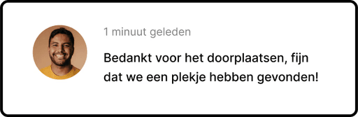 Melding: bedankt voor het doorplaatsen